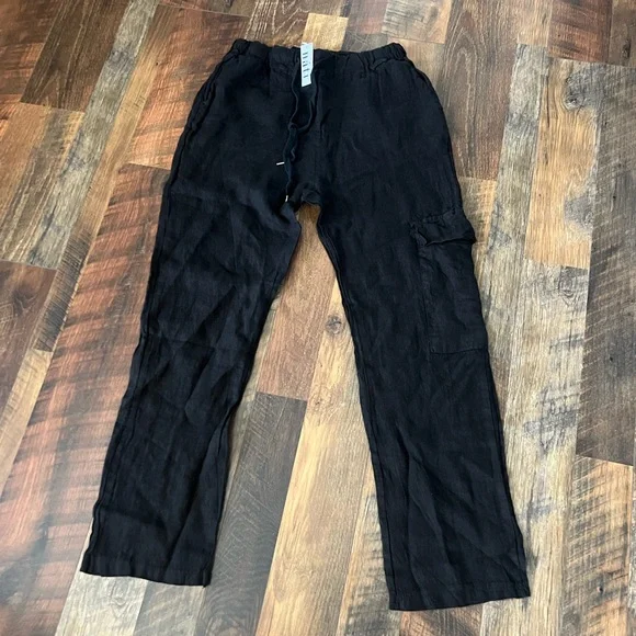 NWT Meo Meli Keep It Cool Cargo Linen Pants - Picture 2 of 8